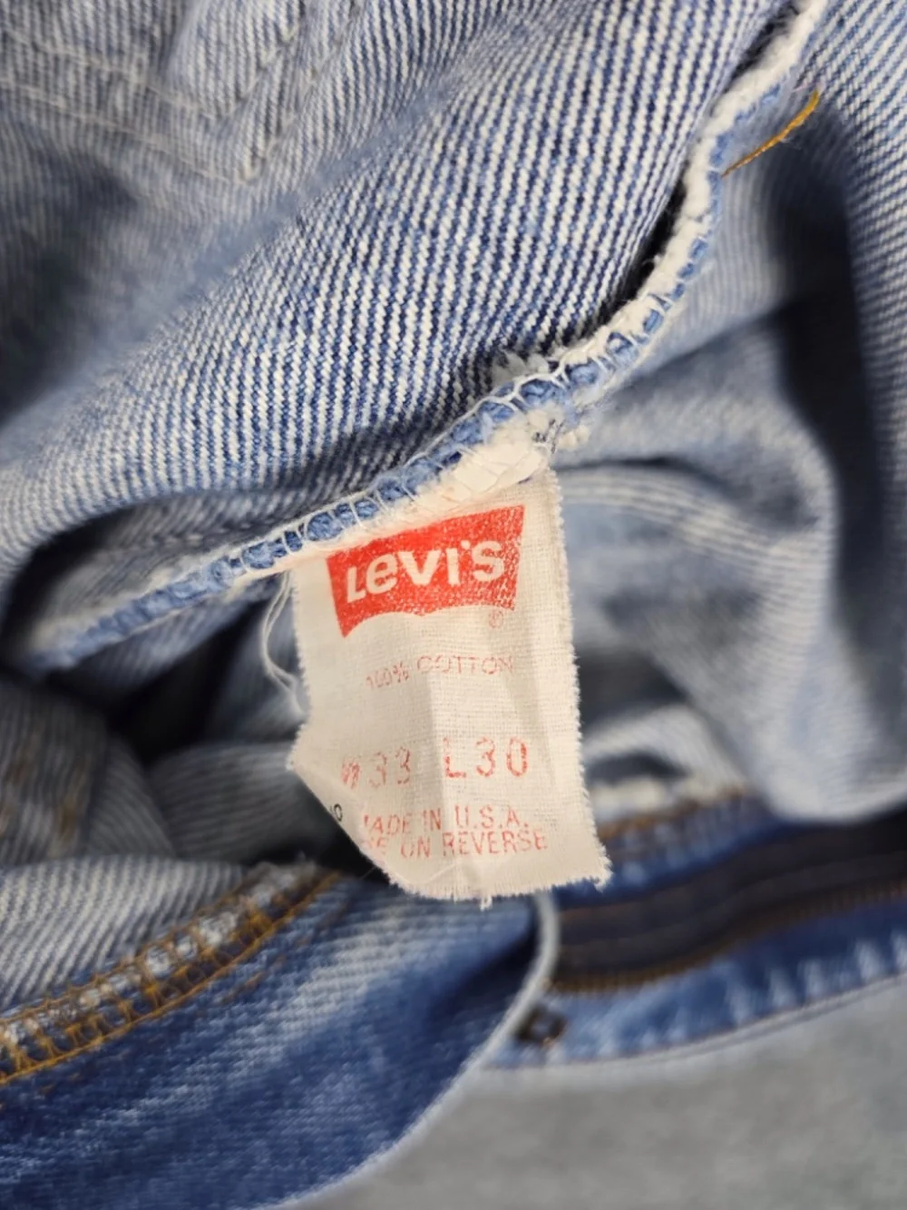 VTG 80s Levi's 517 Bootcut Jeans Made in USA Red Tab Distressed 32x30 Altered